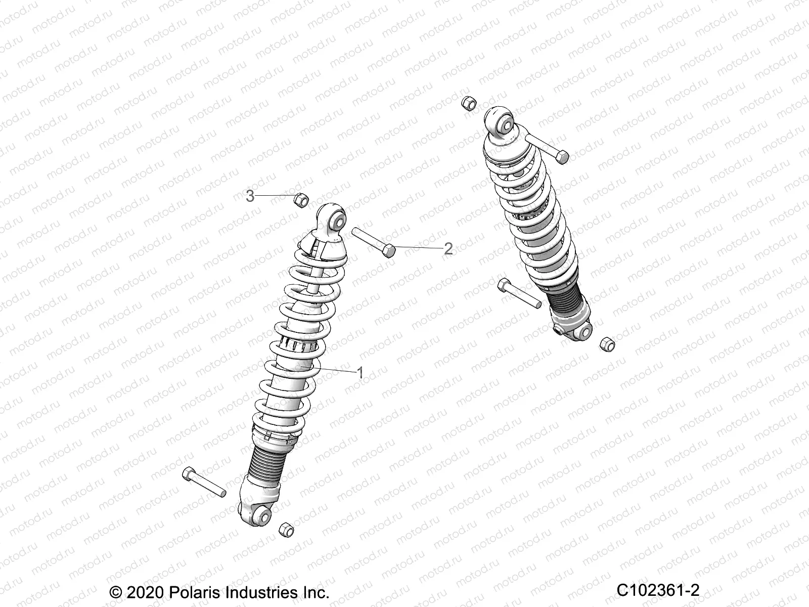 SUSPENSION | SUSPENSION, REAR SHOCK - A22SHS57CU (C102361-2)