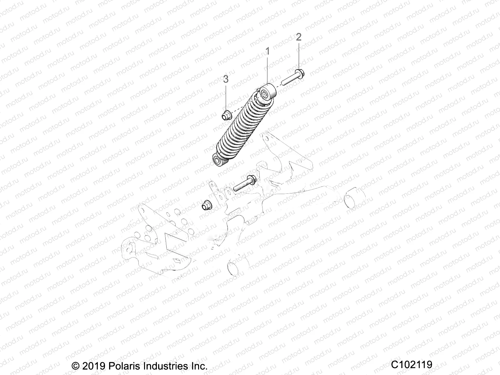 SUSPENSION | SUSPENSION, REAR SHOCK - A23HBE07B2 (C102119)