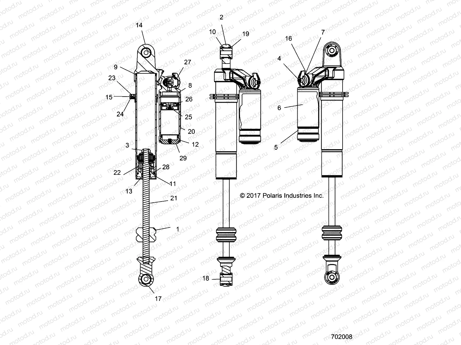 SUSPENSION | SUSPENSION, REAR SHOCK INTERNALS - G20G4D99AS/BS (702008)