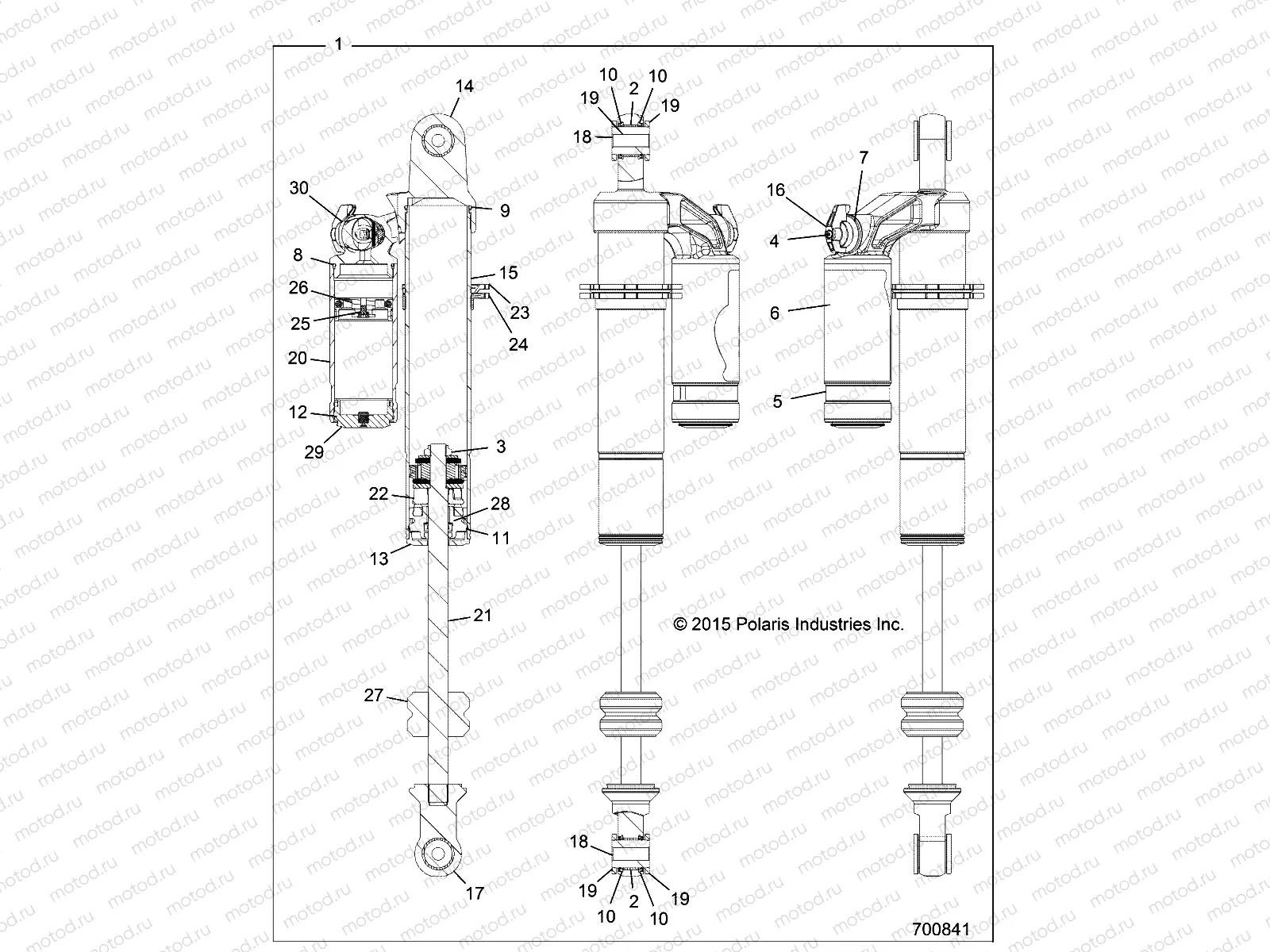 SUSPENSION | SUSPENSION, REAR SHOCK INTERNALS - G23GAB99CG/FG (700841)