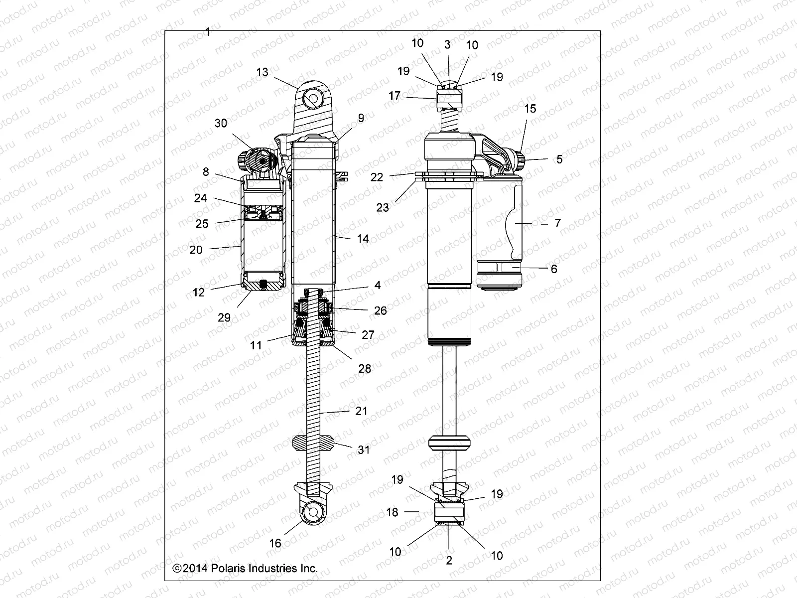 SUSPENSION | SUSPENSION, REAR SHOCK INTERNALS - Z15VAX87AL (49RGRSHOCKRR70442912)