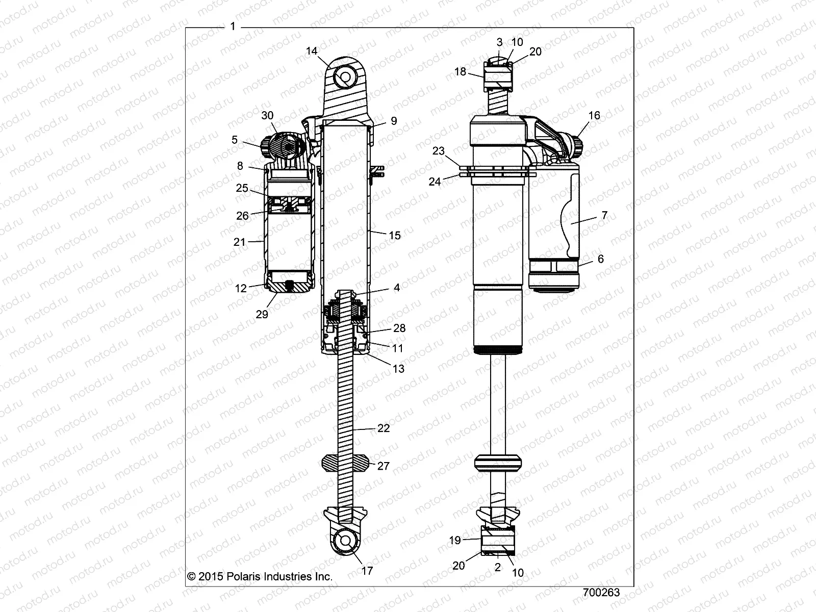 SUSPENSION | SUSPENSION, REAR SHOCK INTERNALS - Z17VAX87AK (700263)
