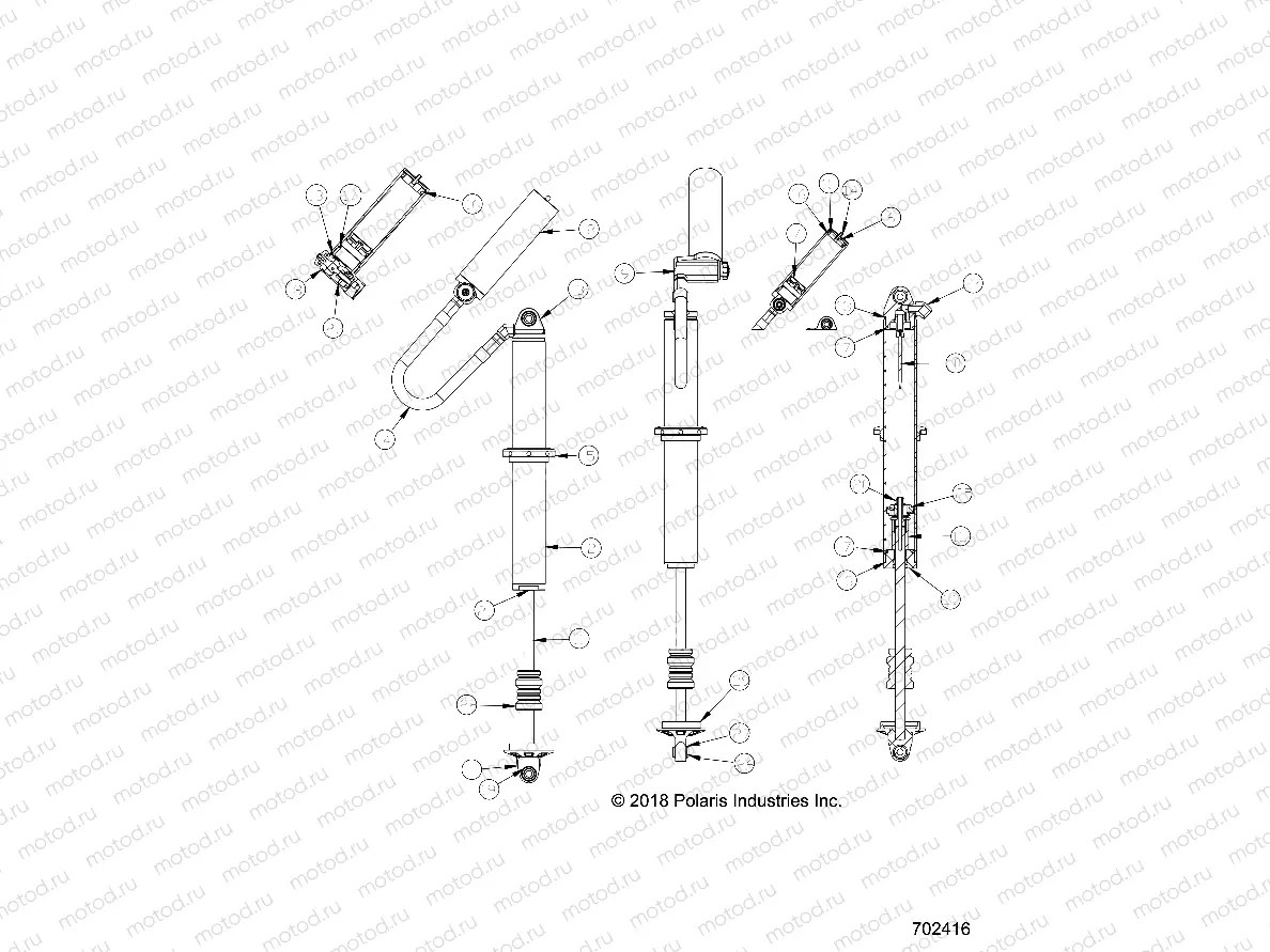 SUSPENSION | SUSPENSION, REAR SHOCK INTERNALS - Z19VGE99AK/AW/BK/BW (702416)