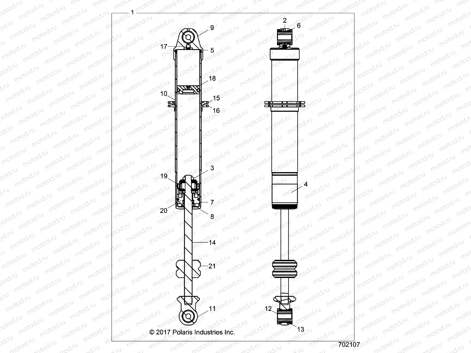SUSPENSION | SUSPENSION, REAR SHOCK INTERNALS - Z20ASA87B2  (702107)