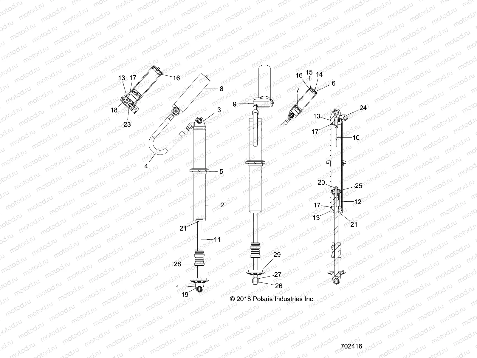 SUSPENSION | SUSPENSION, REAR SHOCK INTERNALS - Z22S1E99AL/BL (702416)