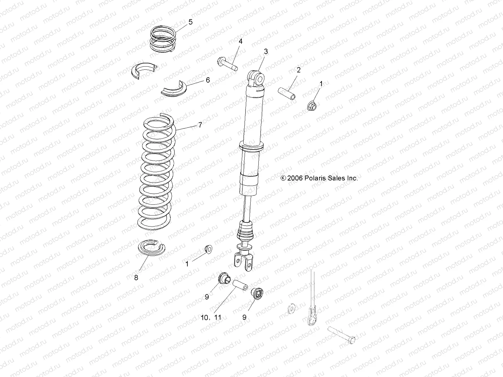SUSPENSION | SUSPENSION, REAR SHOCK MOUNTING - A08GP52AA (49ATVSHOCKMTGOUTLAW)