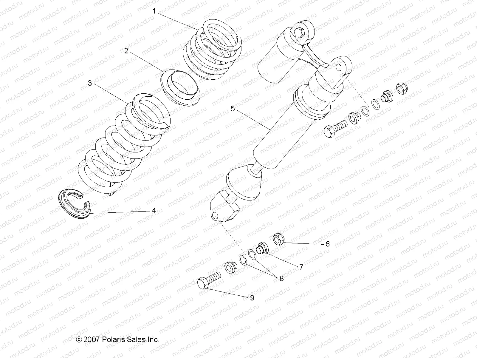 SUSPENSION | SUSPENSION, REAR SHOCK MOUNTING - A10GJ45AA (49ATVSHOCKMTG08OUT525S)