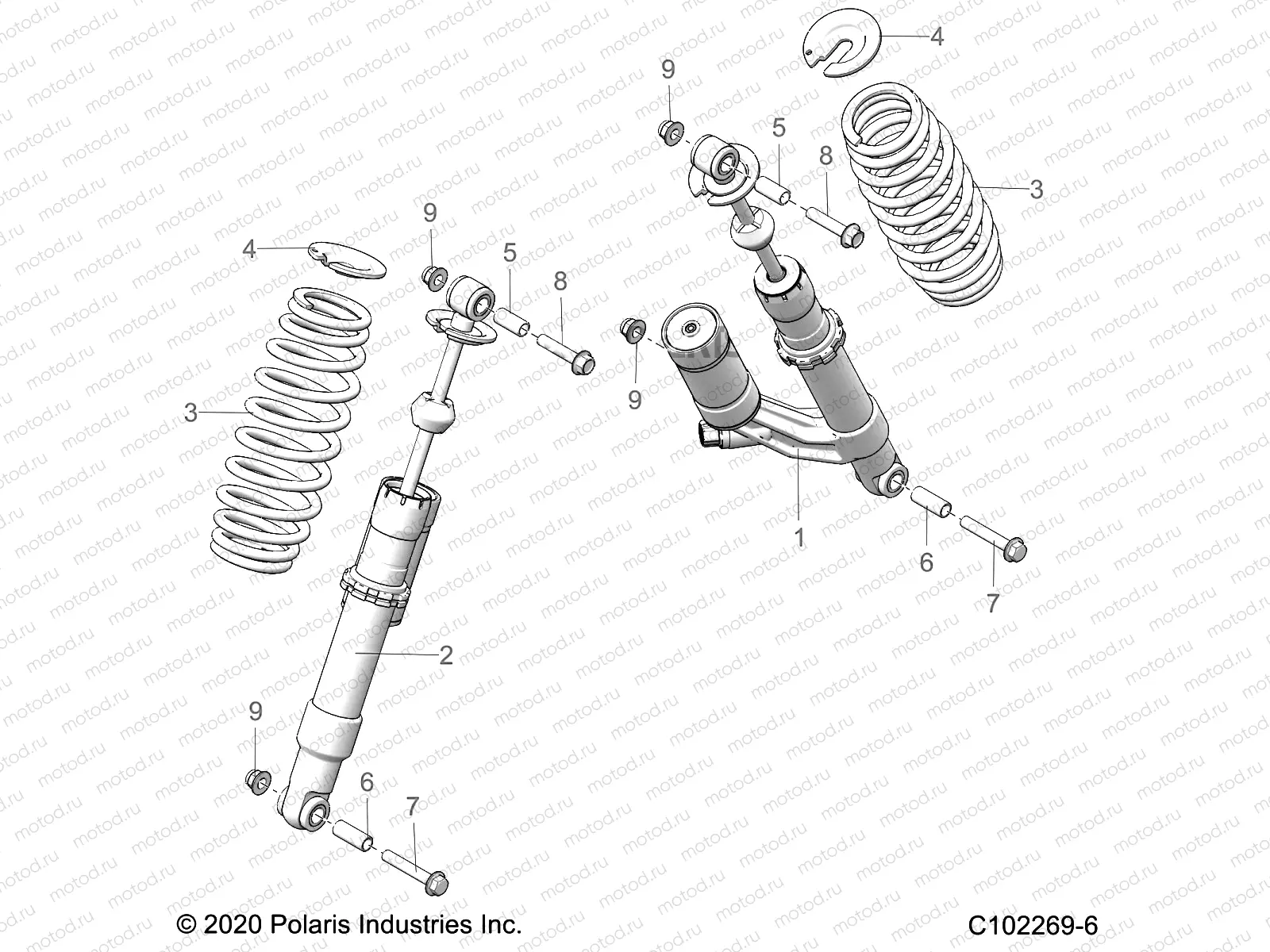 SUSPENSION | SUSPENSION, REAR SHOCK, MOUNTING - A21SVE95KK (C102269-6)
