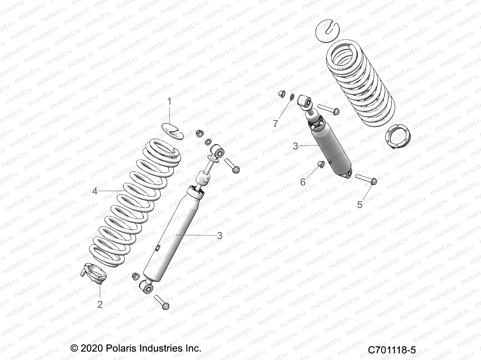 SUSPENSION | SUSPENSION, REAR SHOCK MOUNTING - G21GAE99A4 (C701118-5)