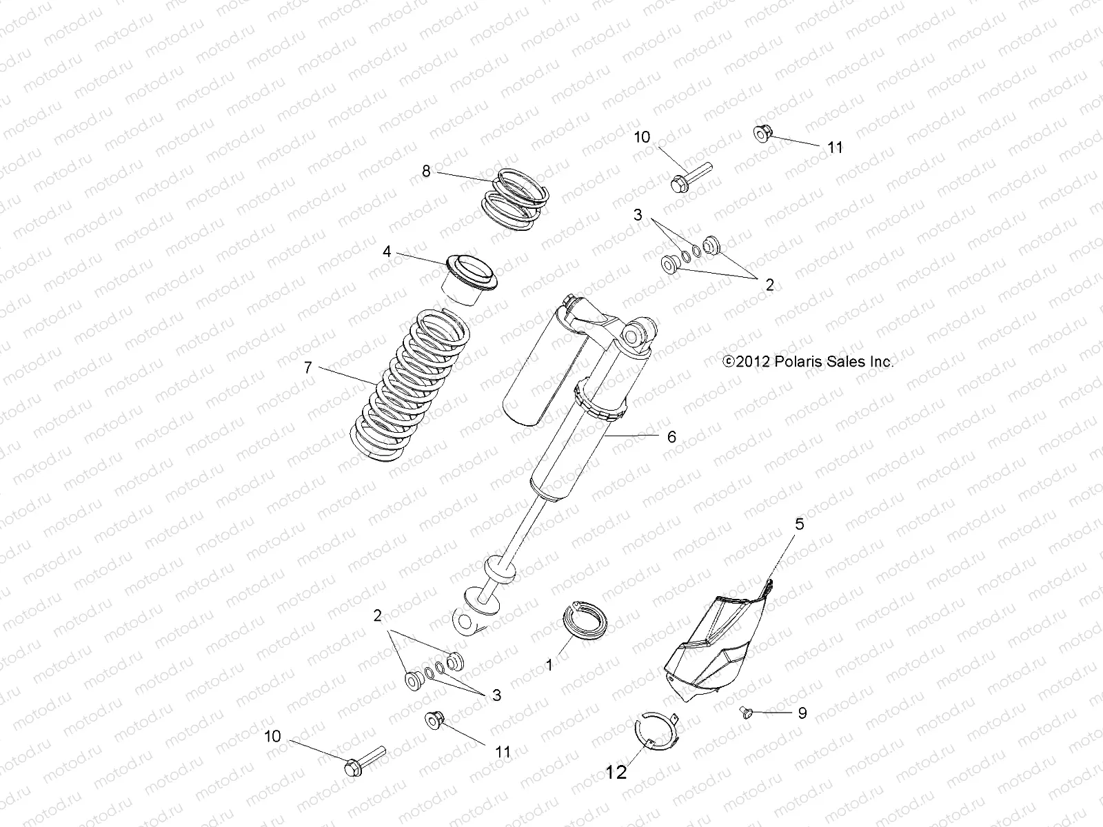 SUSPENSION | SUSPENSION, REAR SHOCK MOUNTING - R13JT9EAK (49RGRSHOCKMTGRR13RZRXP900I)