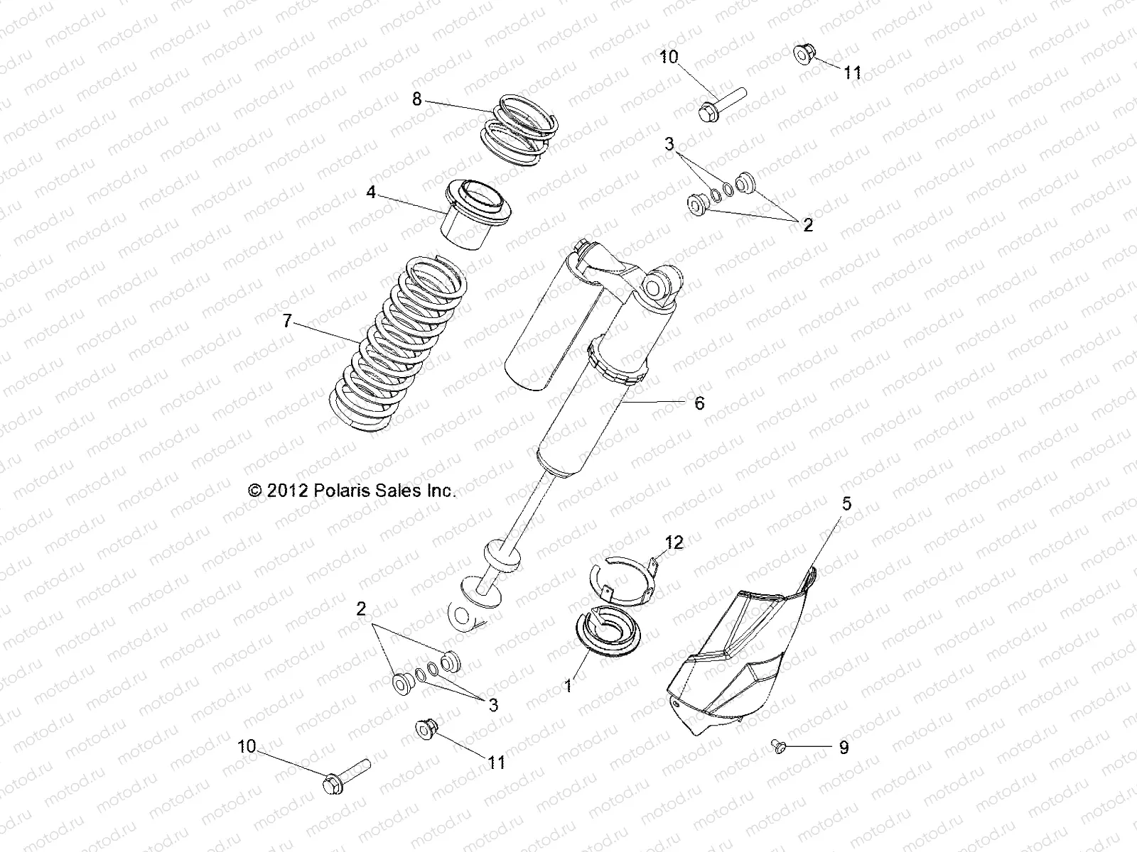 SUSPENSION | SUSPENSION, REAR SHOCK MOUNTING - R13XT9EAL (49RGRSHOCKMTGRR13RZRXP4I)