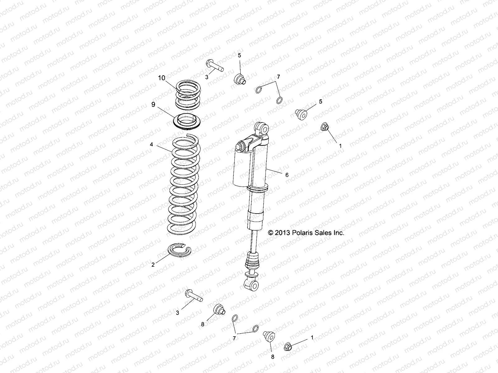 SUSPENSION | SUSPENSION, REAR SHOCK MOUNTING - Z14VH7EAJ/EAL (49RGRSHOCKMTGRR14800RZR)
