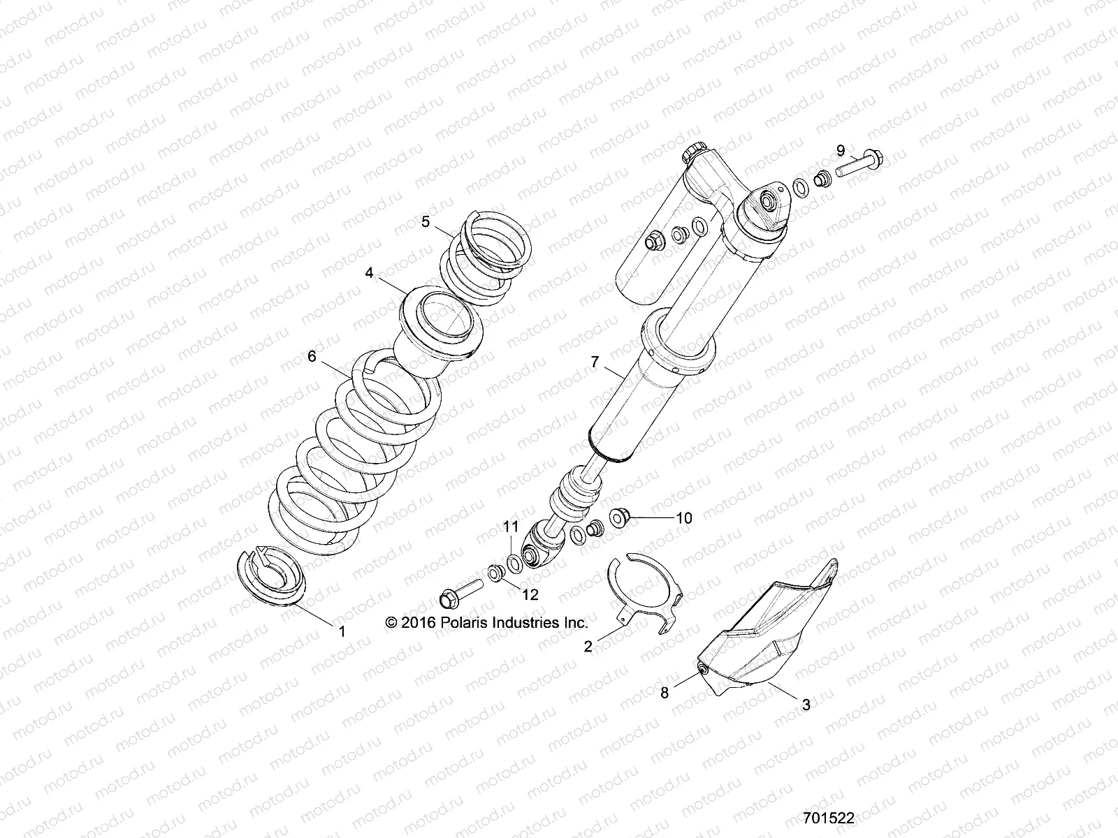 SUSPENSION | SUSPENSION, REAR SHOCK MOUNTING - Z17VDE99NM (701522)