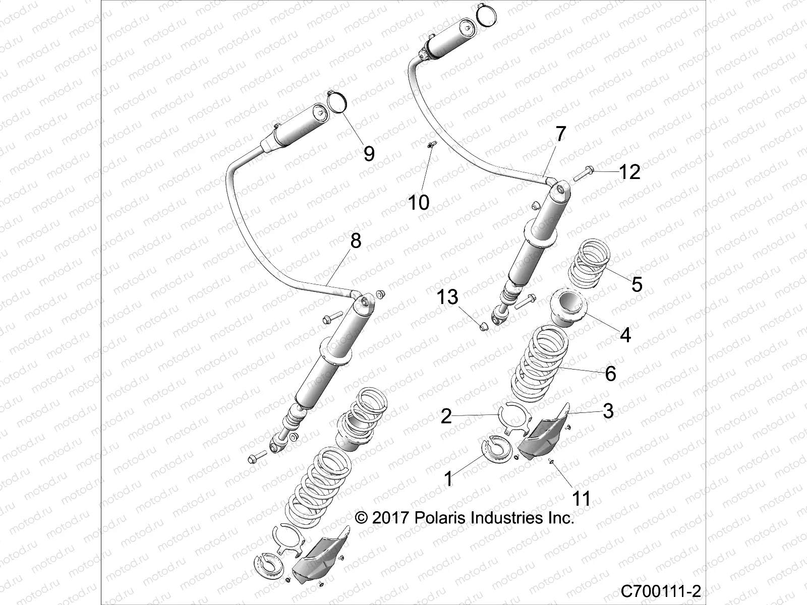 SUSPENSION | SUSPENSION, REAR SHOCK MOUNTING - Z19VGE99AK/AW/BK/BW (C700111-2)