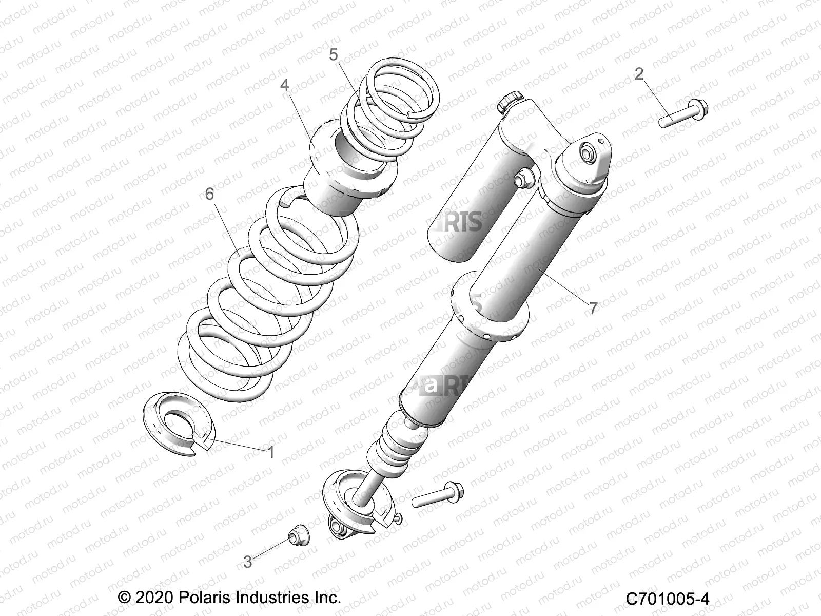 SUSPENSION | SUSPENSION, REAR SHOCK MOUNTING - Z21N4M99AG (C701005-2)