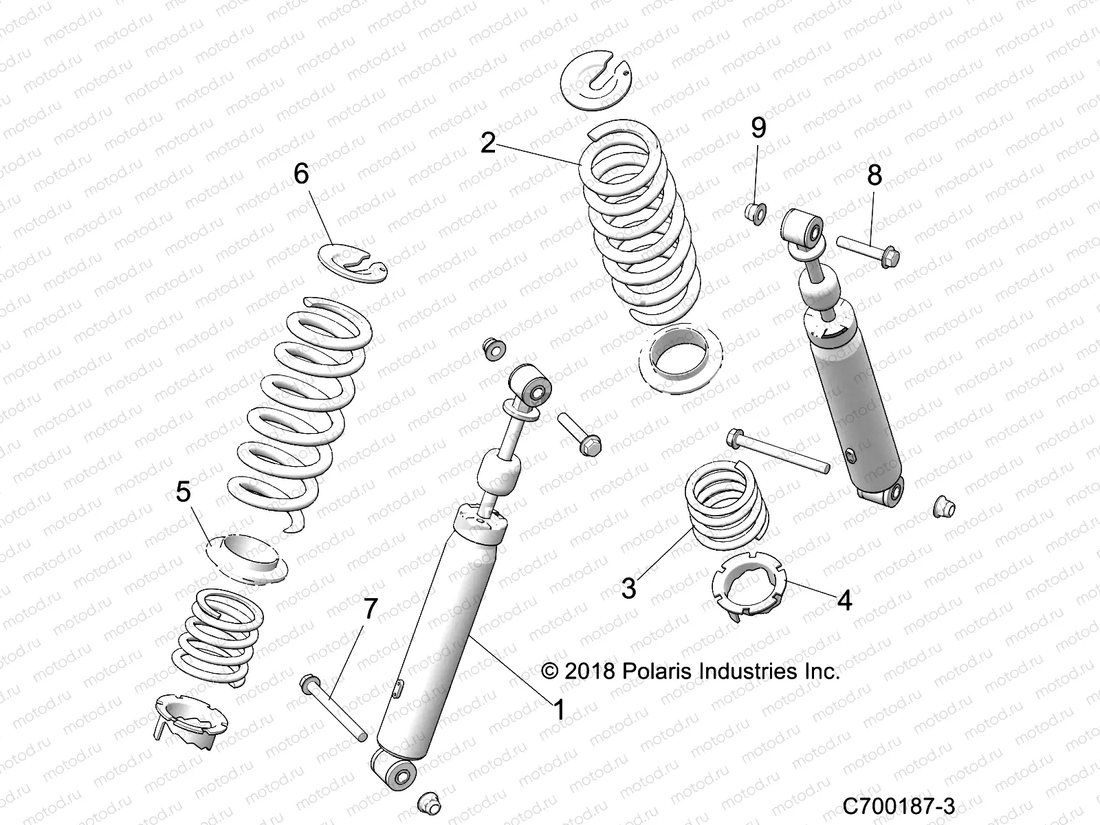 SUSPENSION | SUSPENSION, REAR SHOCK MOUNTING - Z22CHA57A2/K2 (C700187-3)