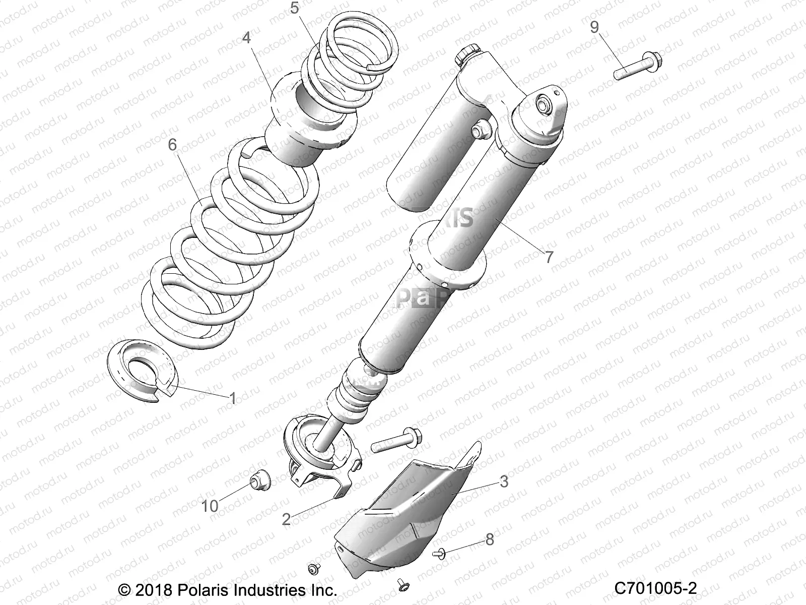 SUSPENSION | SUSPENSION, REAR SHOCK MOUNTING - Z22NAR99AF/BF (C701005-2)