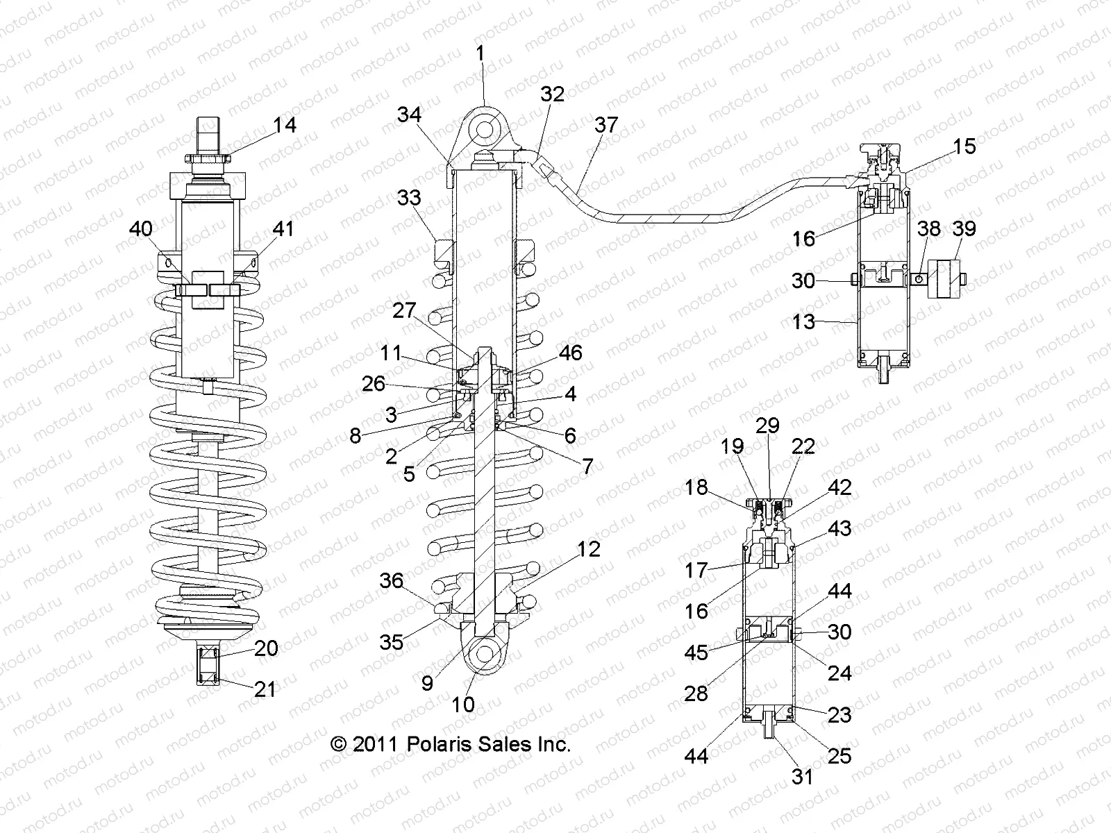 SUSPENSION | SUSPENSION, REAR SHOCK - R12TH76AI/AIC (49RGRSHOCKRR1823887)