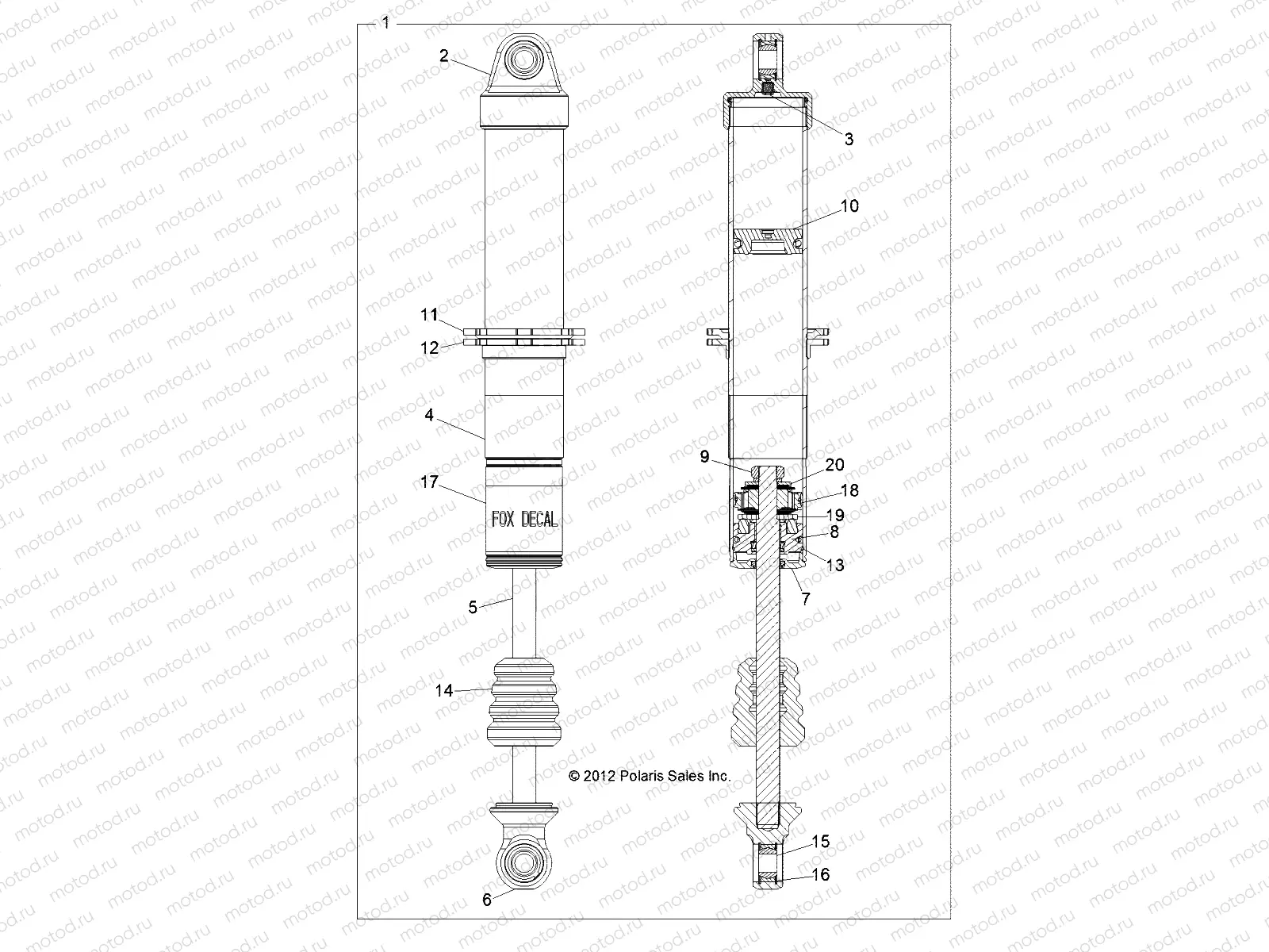 SUSPENSION | SUSPENSION, REAR SHOCK - R13XE76AD (49RGRSHOCKRR7043907)