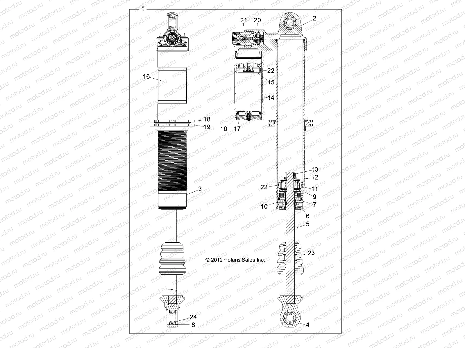 SUSPENSION | SUSPENSION, REAR SHOCK - R13XE7EAI (49RGRSHOCKRR7043927)