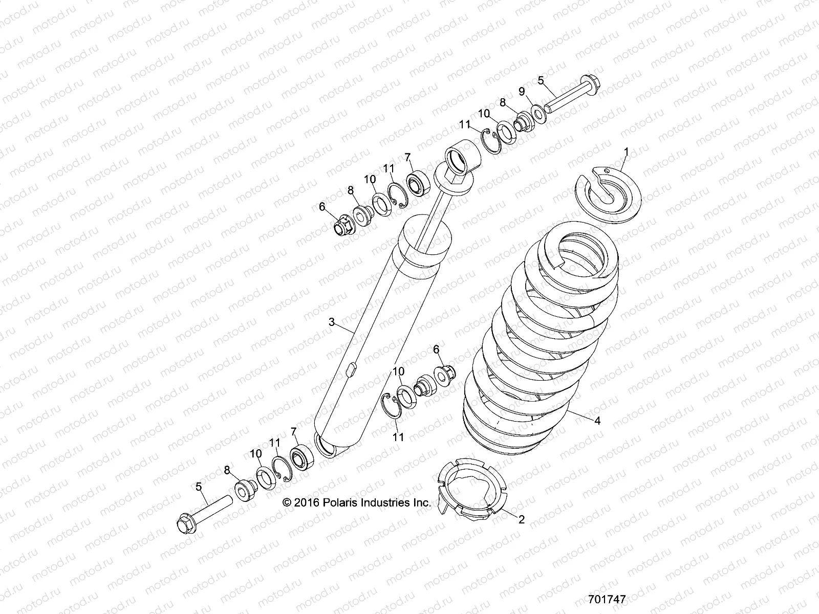 SUSPENSION | SUSPENSION, REAR SHOCK - R17B1PD1AA/2P (701747)