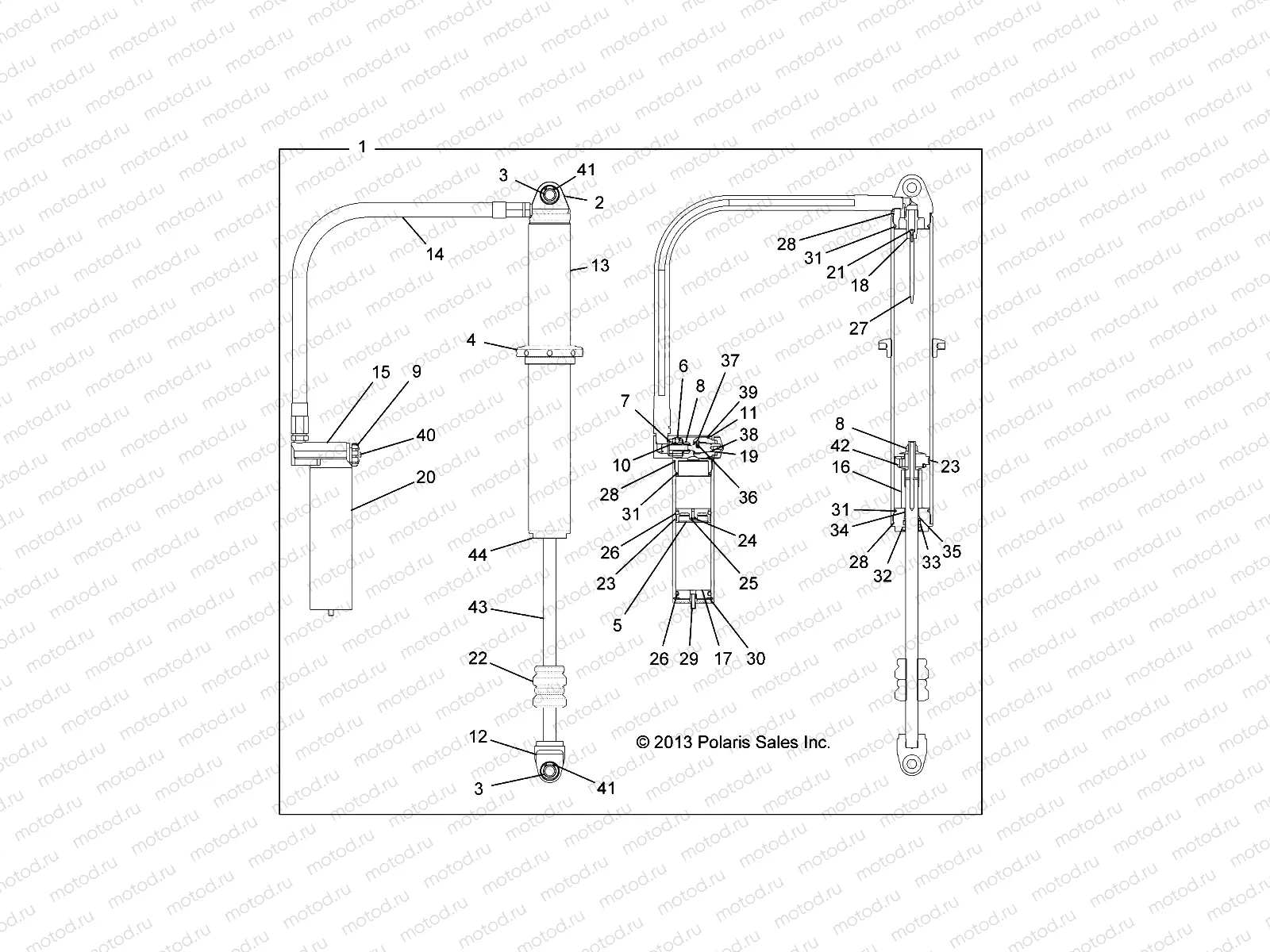 SUSPENSION | SUSPENSION, REAR SHOCK - Z14ST1EFX (49RGRSHOCKRR7044244)