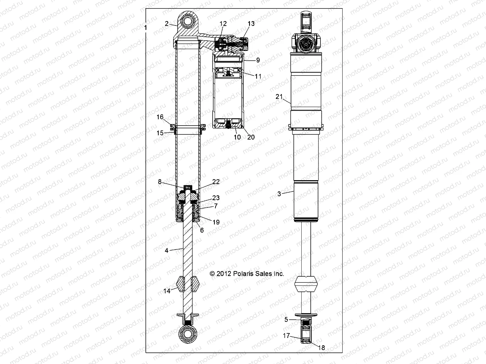 SUSPENSION | SUSPENSION, REAR SHOCK - Z14VE76FX/FI (49RGRSHOCKRR7043909)