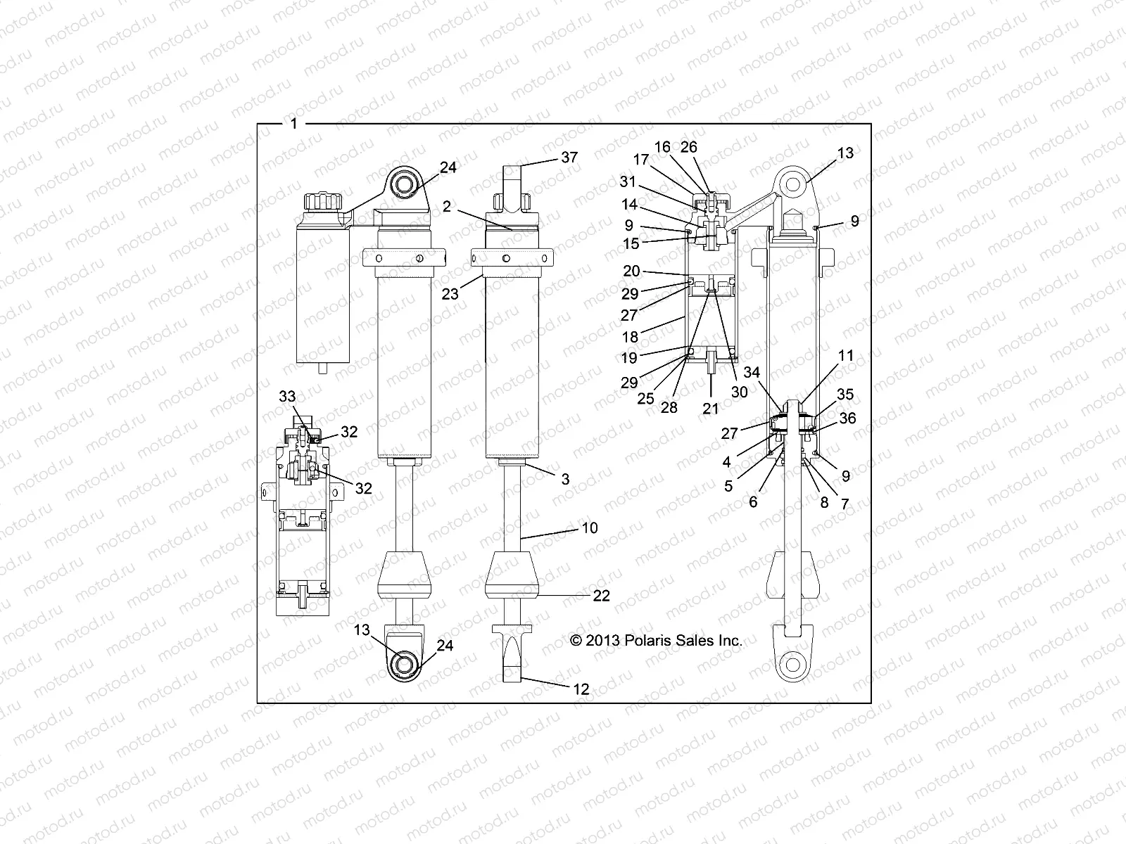 SUSPENSION | SUSPENSION, REAR SHOCK - Z14VH7EAJ/EAL (49RGRSHOCKRR7044051)