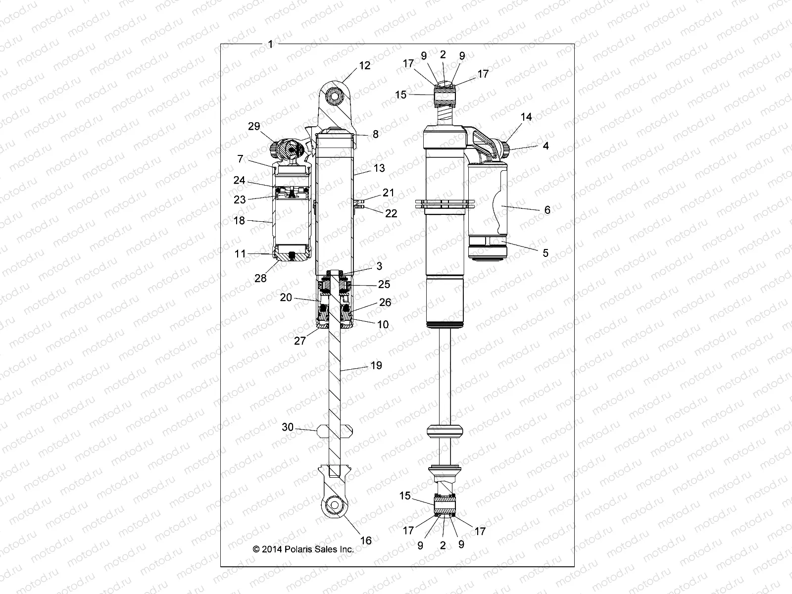 SUSPENSION | SUSPENSION, REAR SHOCK - Z16VBE87FR/NR/JR (49RGRSHOCKRR7044208)