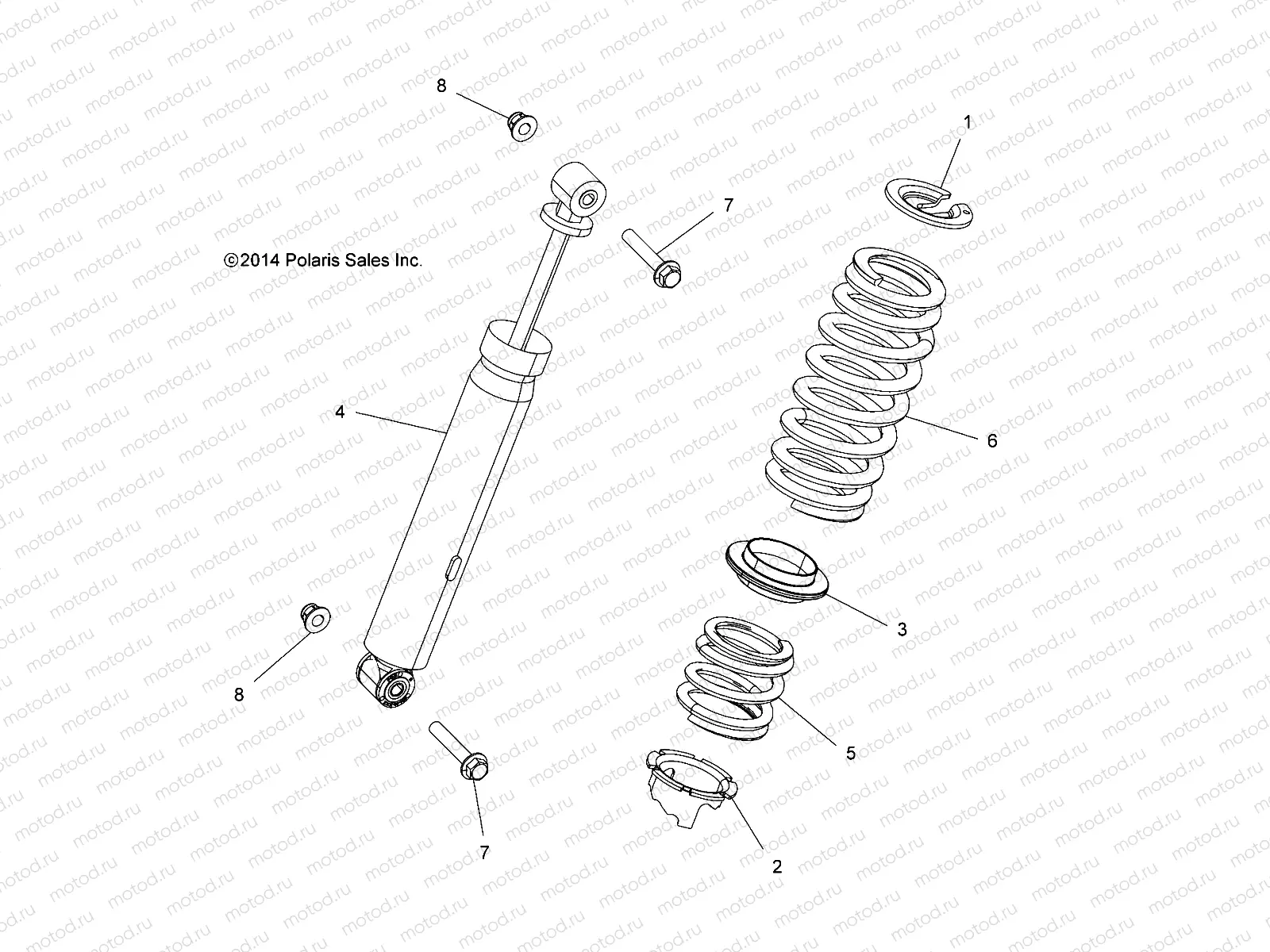 SUSPENSION | SUSPENSION, REAR SHOCK - Z17VAE87NK (49RGRSHOCKRR7044132)