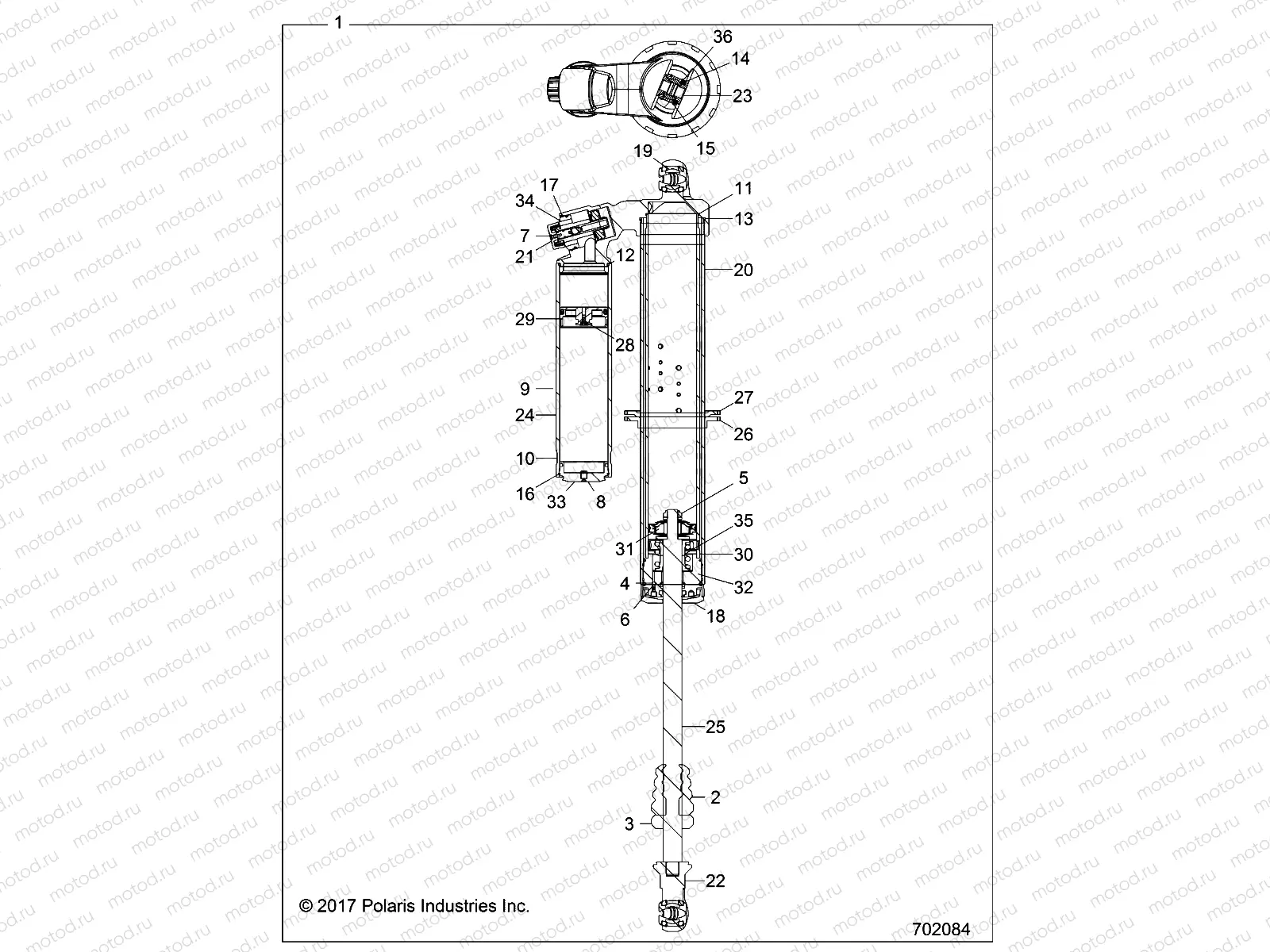 SUSPENSION | SUSPENSION, REAR SHOCK - Z18VDE92LS (702084)