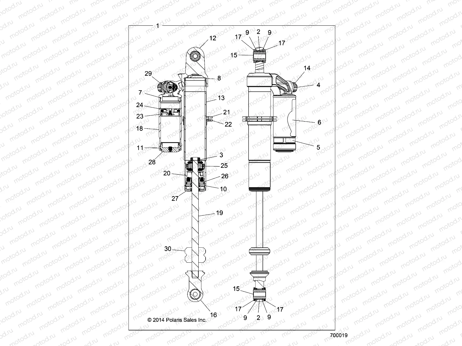 SUSPENSION | SUSPENSION, REAR SHOCK - Z20A4E99AH/LH (700019)