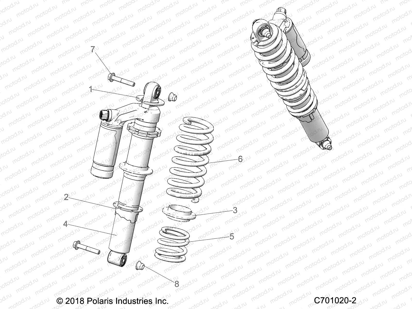 SUSPENSION | SUSPENSION, REAR SHOCK - Z20A5K87BG (C701020-2)