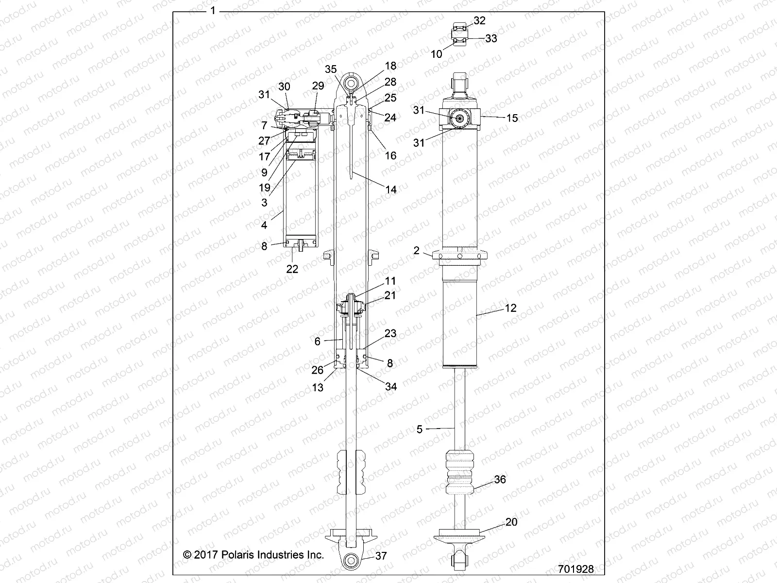 SUSPENSION | SUSPENSION, REAR SHOCK - Z20NAE92KL (701928)