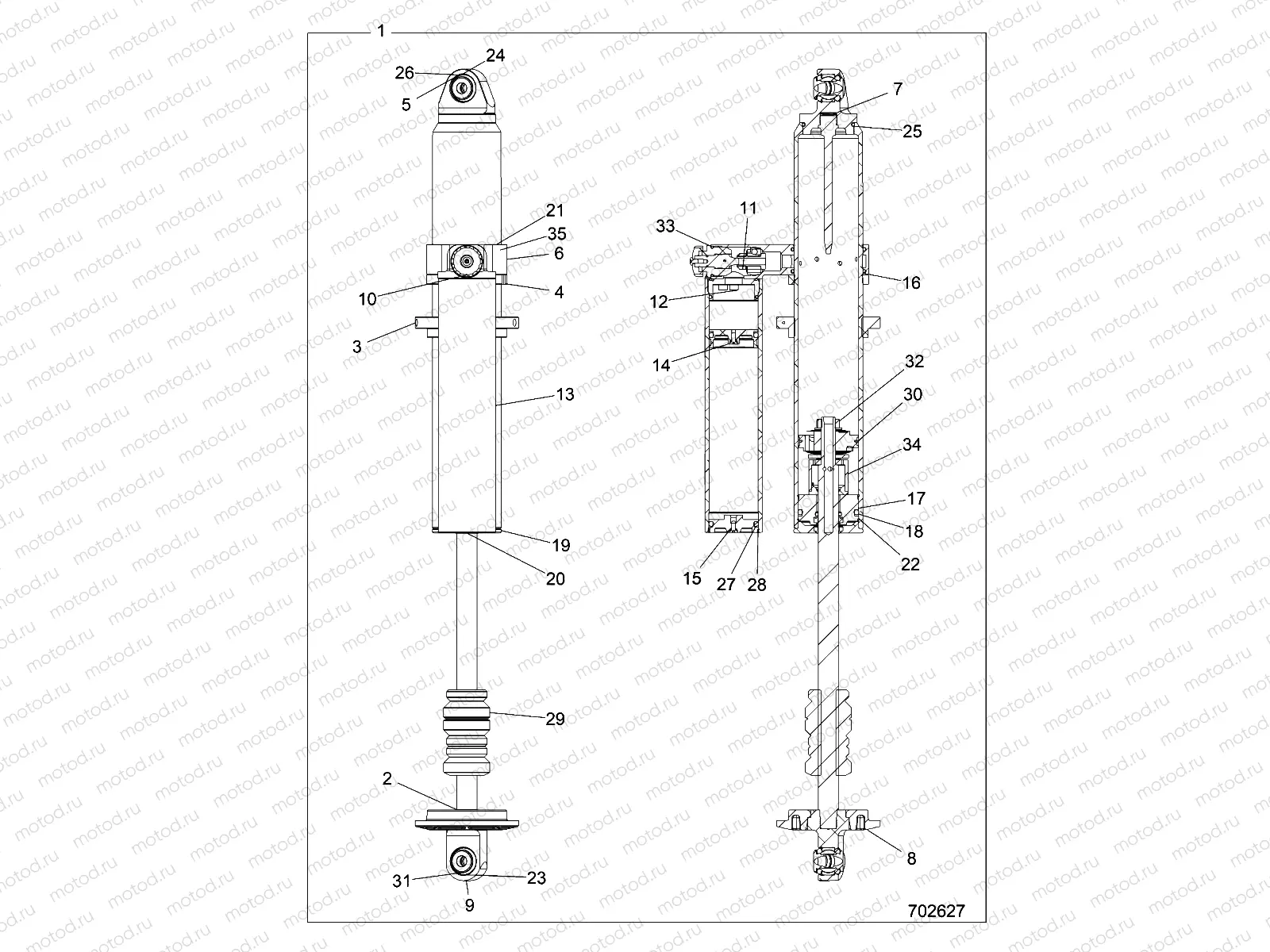 SUSPENSION | SUSPENSION, REAR SHOCK - Z20PAE92AC/BC/F92AC/LC (C700165-2)