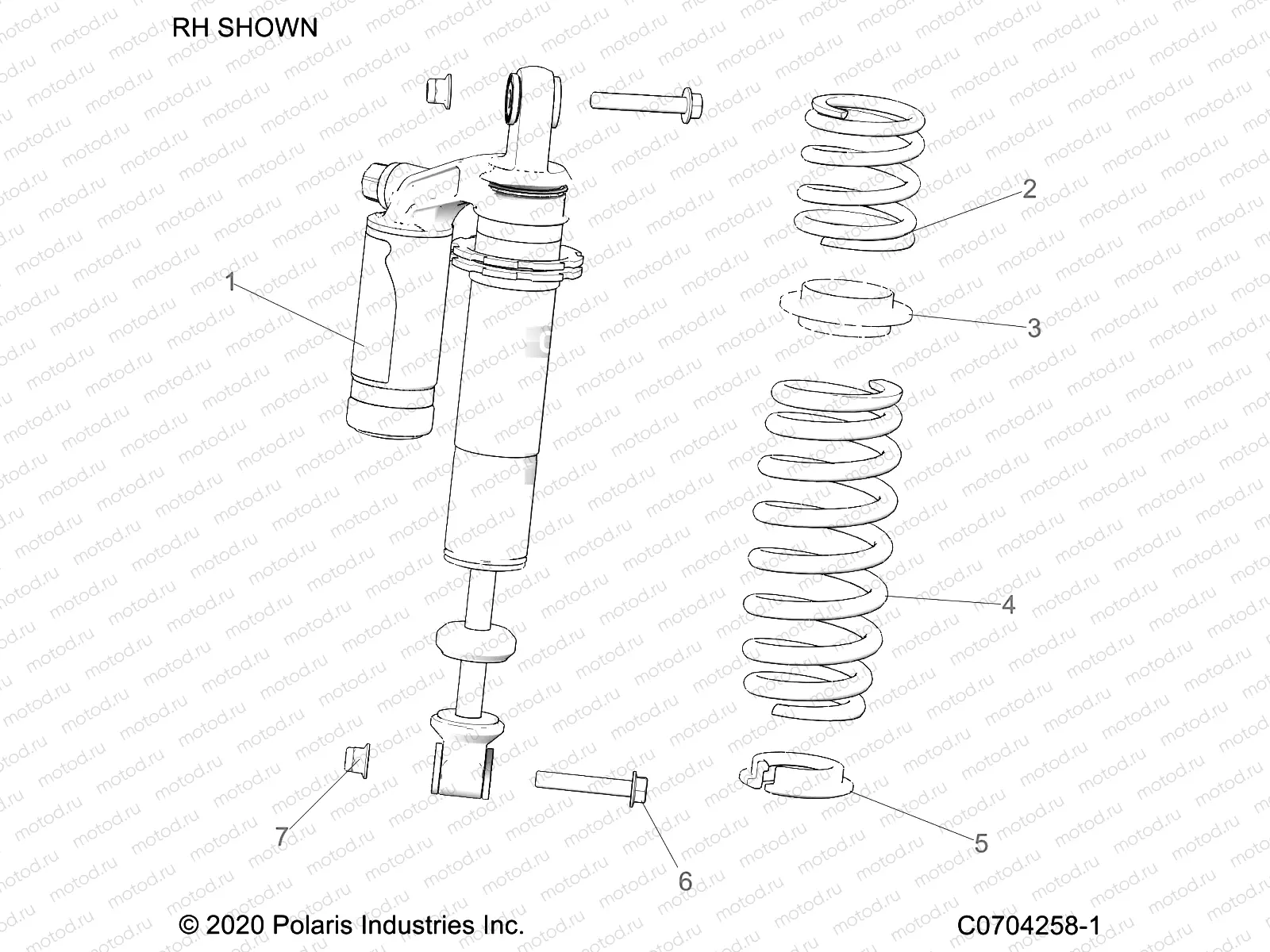 SUSPENSION | SUSPENSION, REAR SHOCK - Z21A5K87B4 (C701020-2)