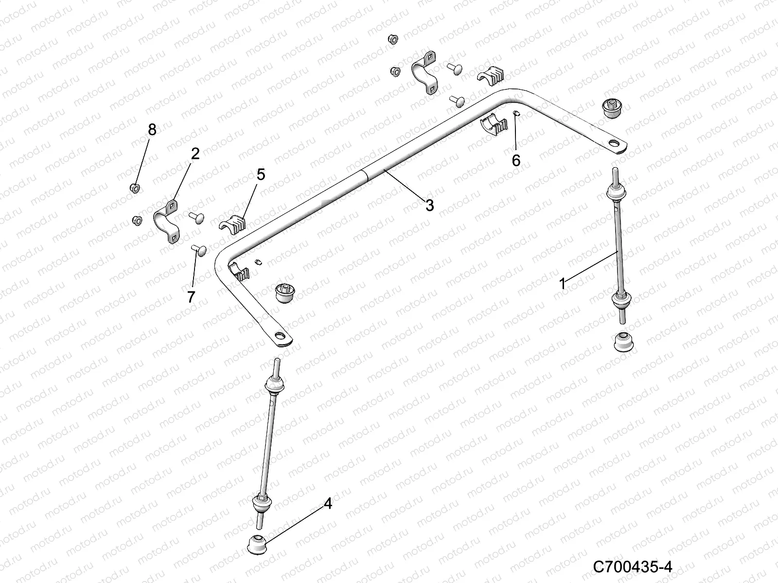 SUSPENSION | SUSPENSION, REAR STABILIZER BAR - D19BEPD4B4 (C700435-4)