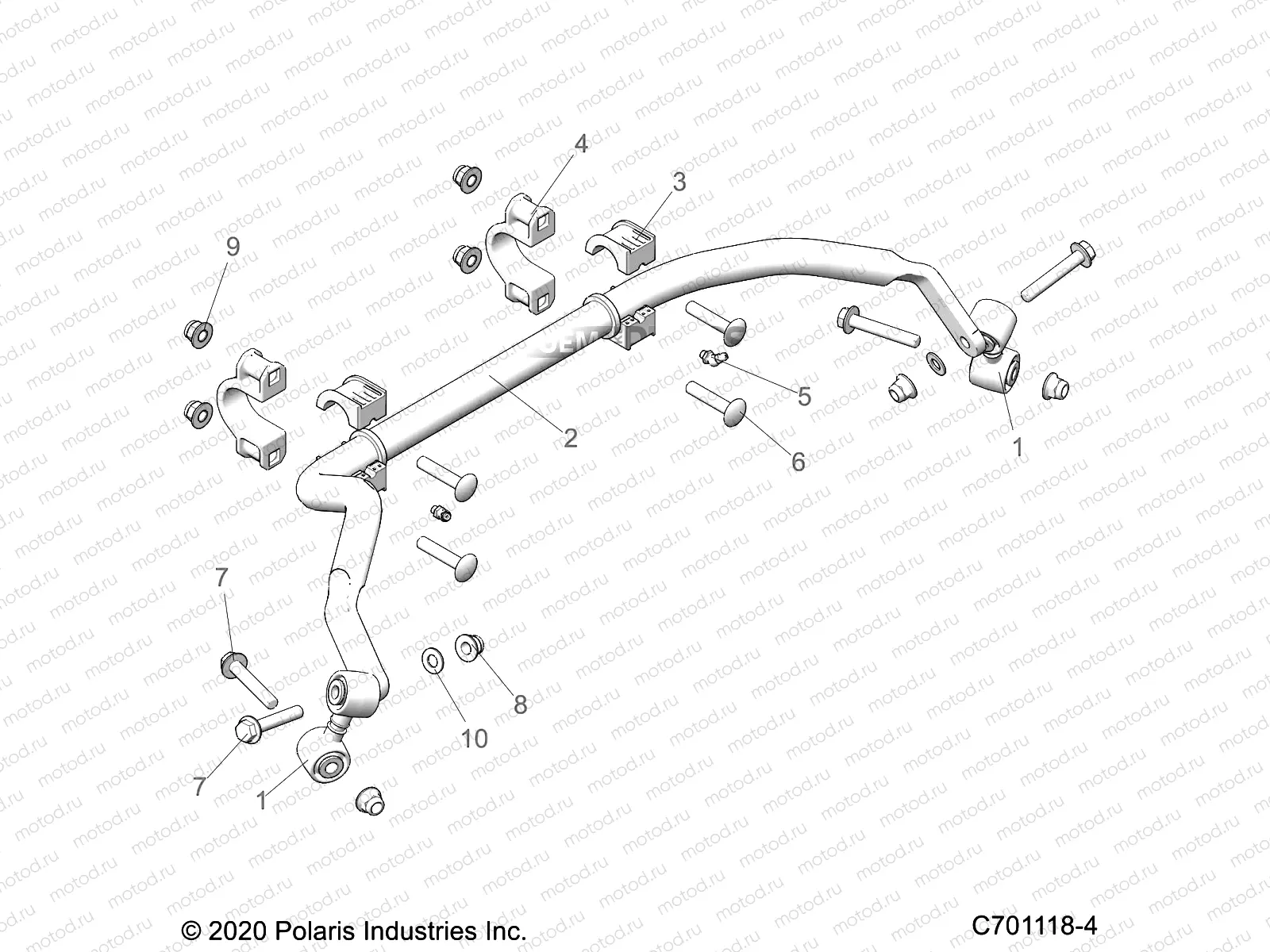 SUSPENSION | SUSPENSION, REAR STABILIZER BAR - G22GXK99AR/BR (C701118-4)