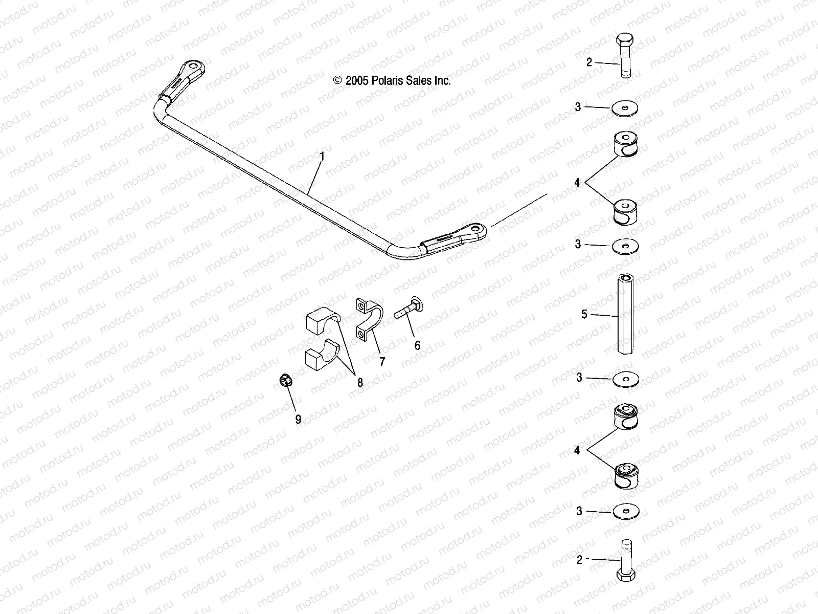 SUSPENSION | SUSPENSION, REAR STABILIZER BAR - R08WH68AG/AH/AK/AR (4999203249920324C10)