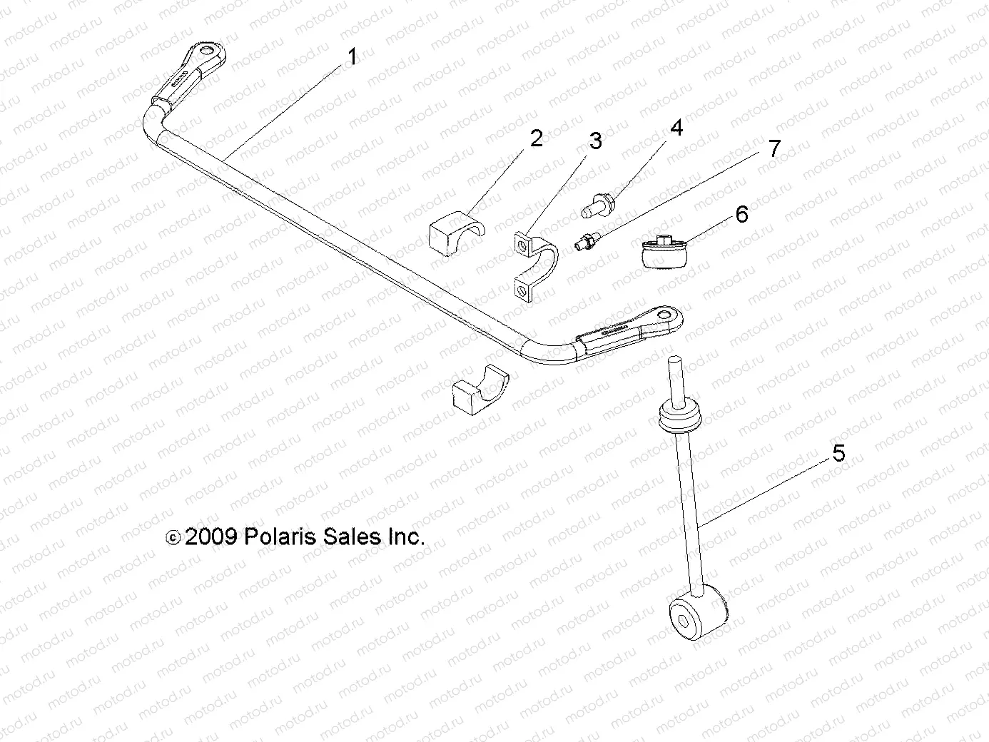 SUSPENSION | SUSPENSION, REAR STABILIZER BAR - R12RC08GA/GH/FA/FH (49LEVSTABILIZERRR10SDW)
