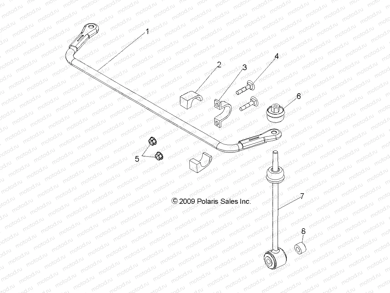 SUSPENSION | SUSPENSION, REAR STABILIZER BAR - R13TH76/7E ALL OPTIONS (49RGRSTABILIZERRR108004X4)