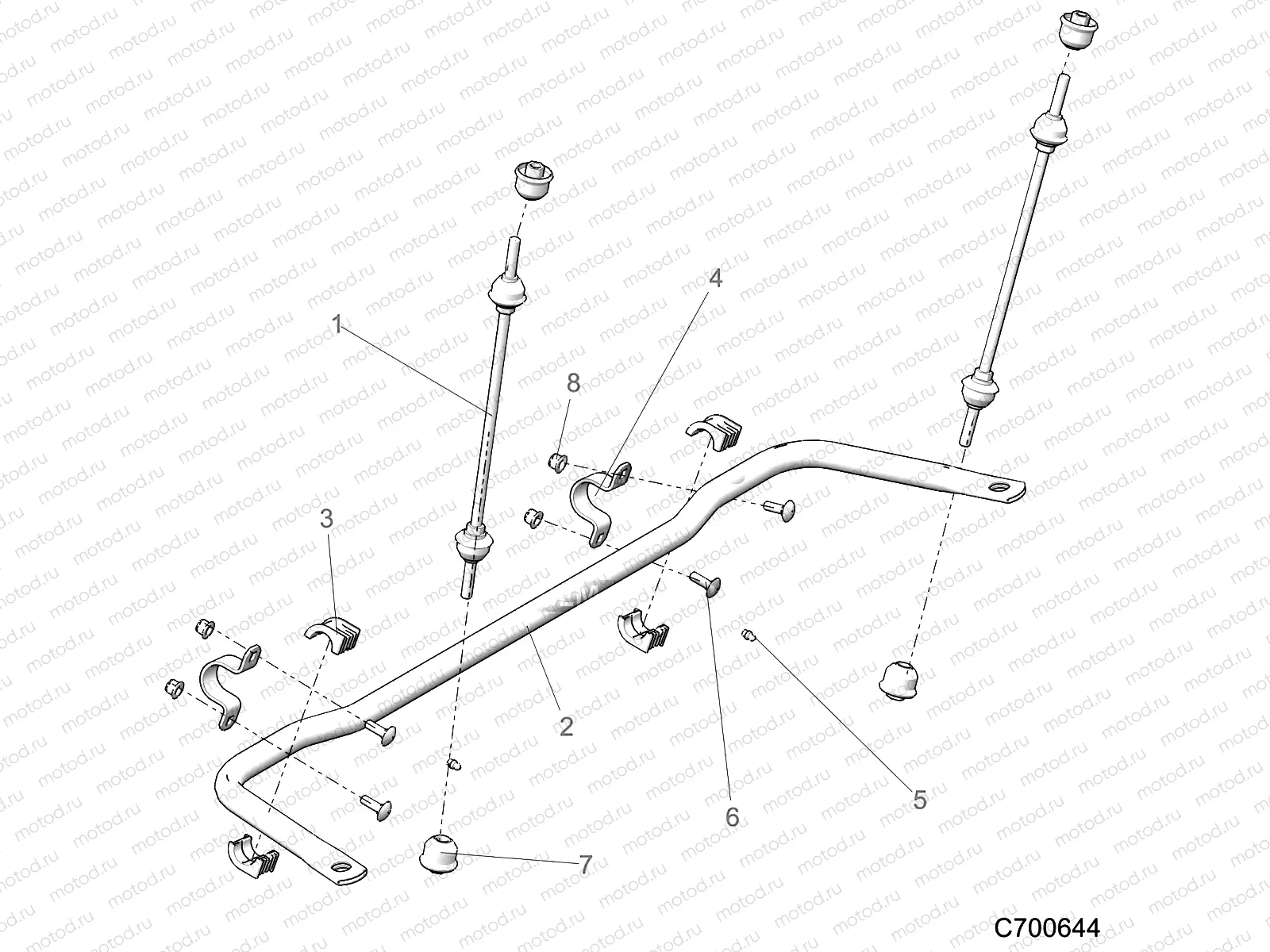 SUSPENSION | SUSPENSION, REAR STABILIZER BAR - R21RRZ99A9/AC/AP/AW/B9/BC/BP/BW (C700644)