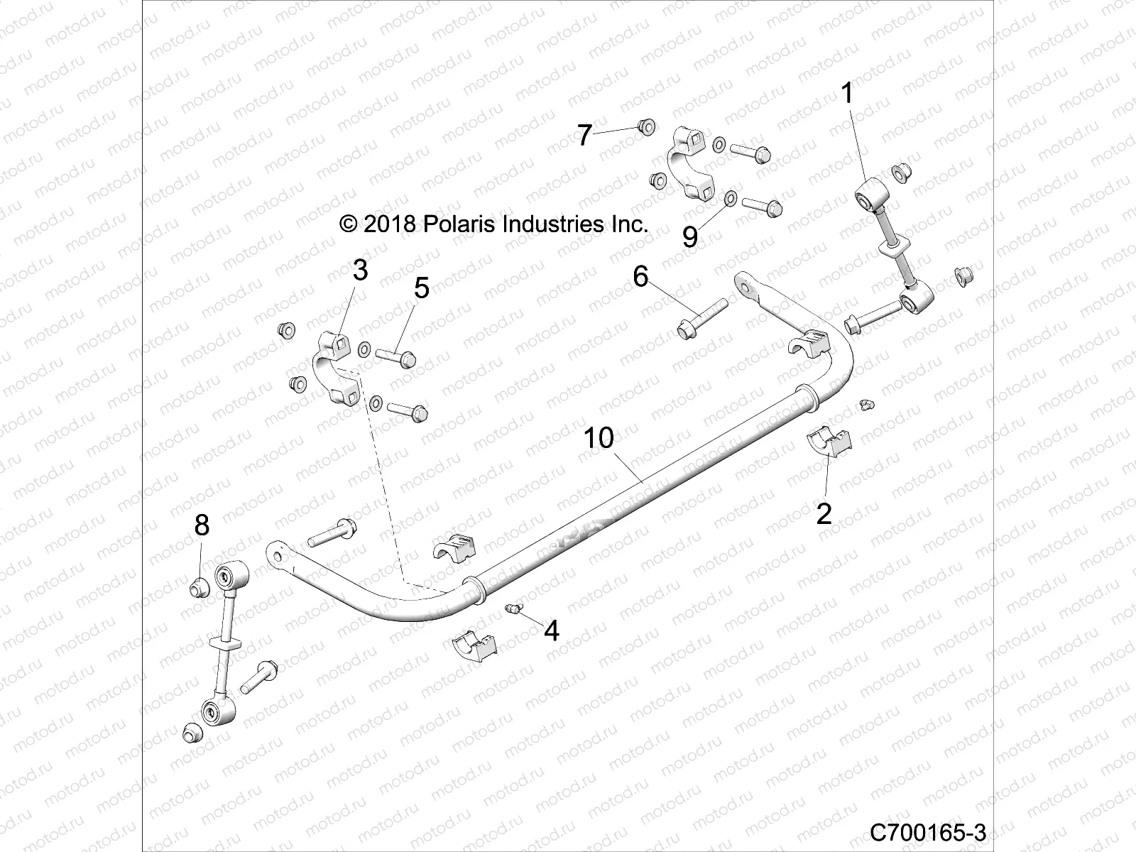 SUSPENSION | SUSPENSION, REAR STABILIZER BAR - Z19VEL92AK/BK/AR/BR/LR/AM/BM (C700165-3)
