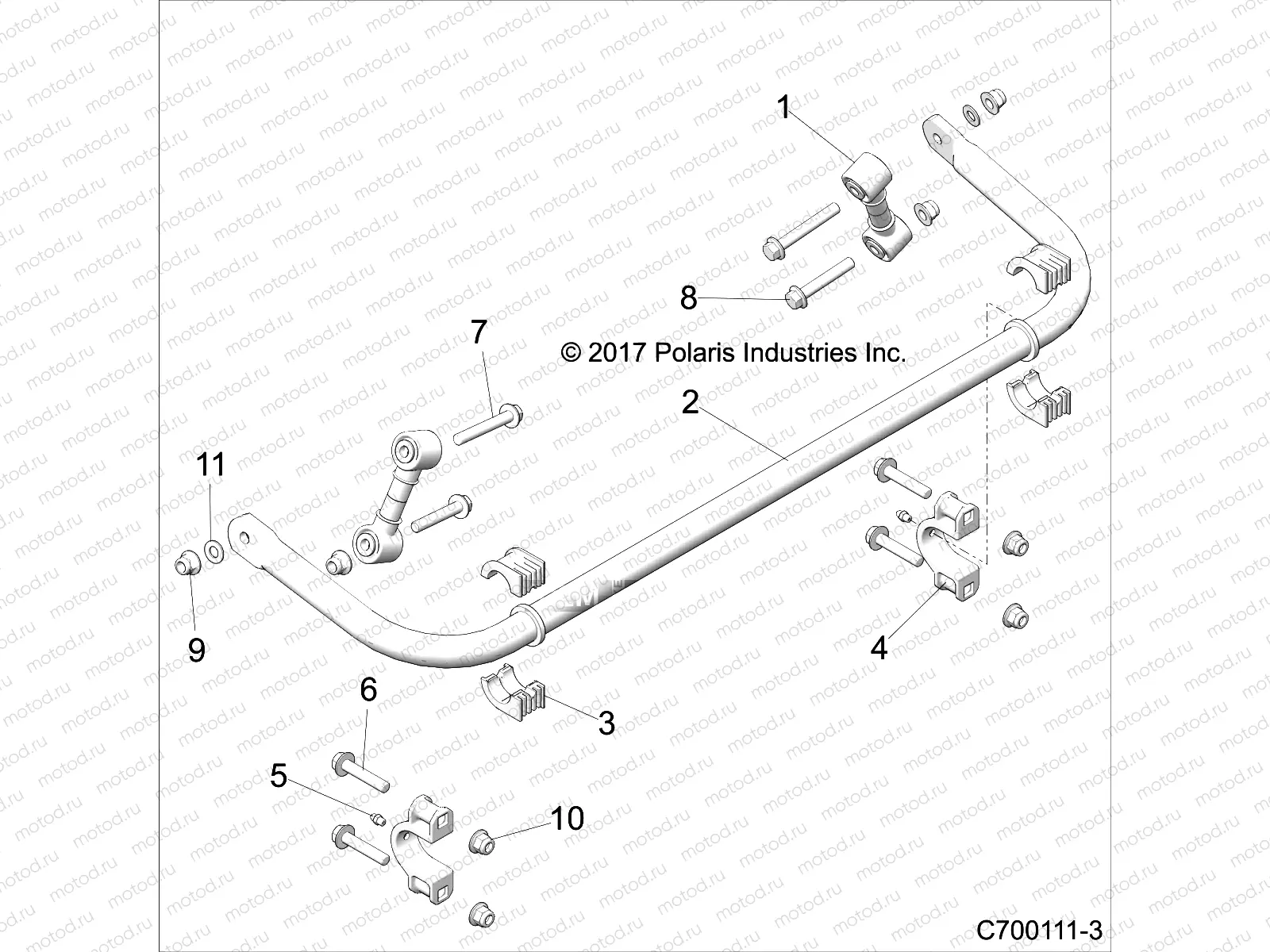 SUSPENSION | SUSPENSION, REAR STABILIZER BAR - Z19VGE99AK/AW/BK/BW (C700111-3)