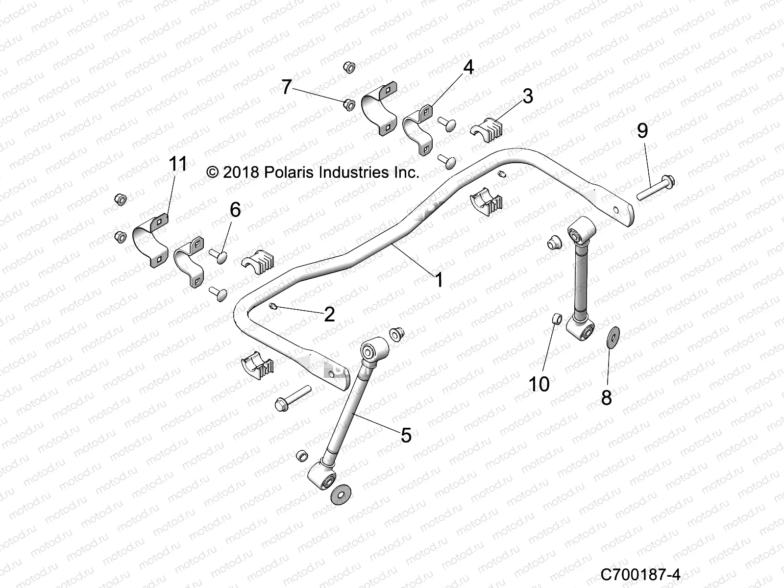 SUSPENSION | SUSPENSION, REAR, STABILIZER BAR - Z19VHA57B2/E57BM (C700187-4)