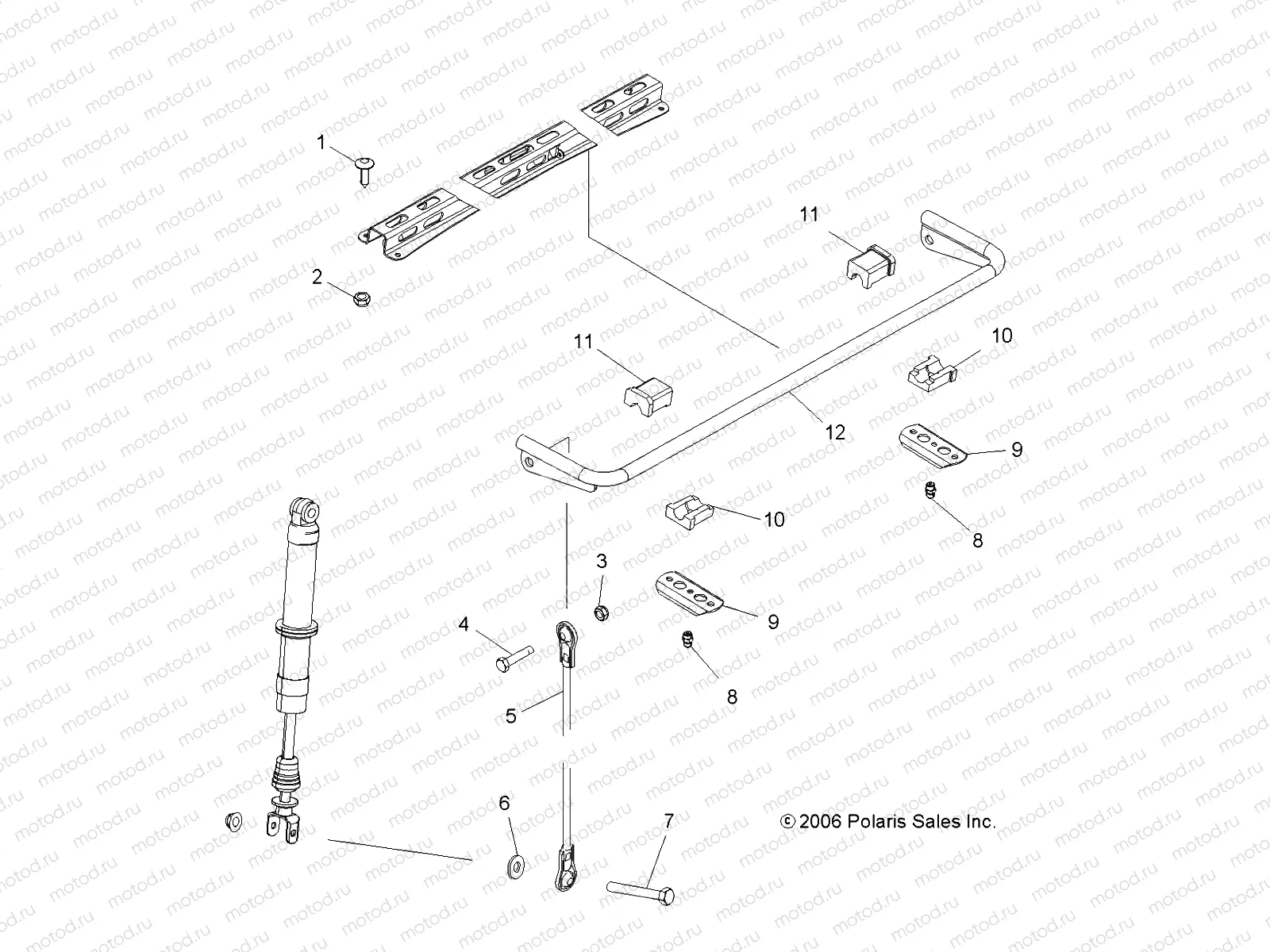 SUSPENSION | SUSPENSION, REAR SWAY BAR ASM. - A11GP52AA (49ATVTORSIONOUTLAW)