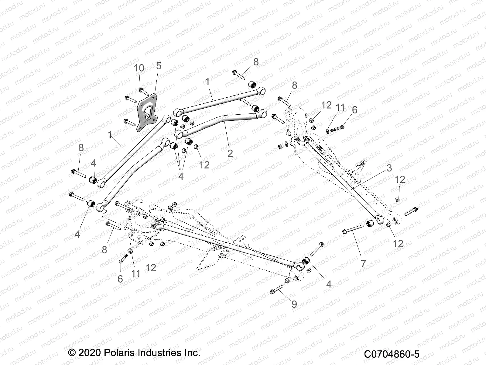 SUSPENSION | SUSPENSION, REAR TRAILING ARMS MOUNTING - Z22RML2KAL/AP/BK/BL/BP/BT (C0704860-5)