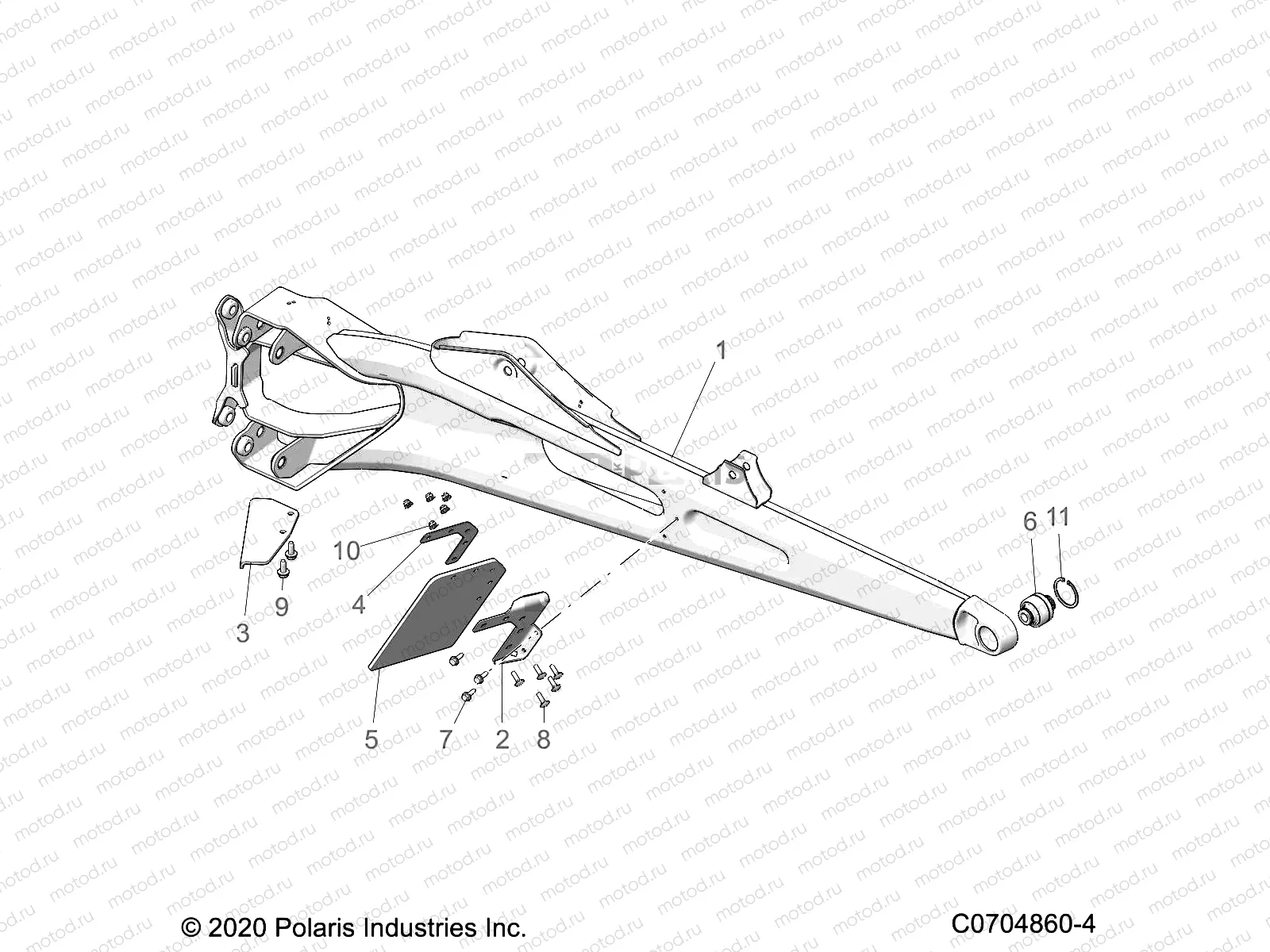 SUSPENSION | SUSPENSION, REAR TRAILING ARMS - Z22RGE2KAG/BG/RGK2KAN/BN (C0704860-4)