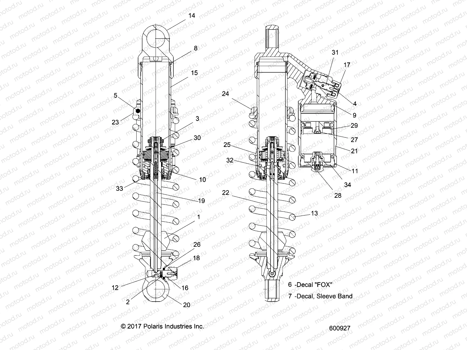 SUSPENSION | SUSPENSION, SHOCK, FRONT (120 SX) - J20URLXXXA (600927)