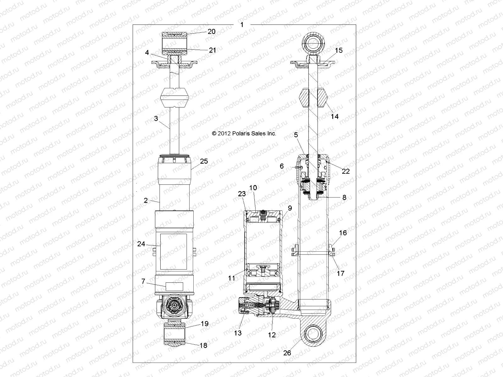 SUSPENSION | SUSPENSION, SHOCK, FRONT - A13GH8EFK (49ATVSHOCKFRT7043854)